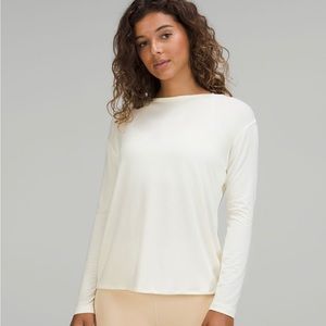 Modal-Blend open back long sleeve shirt